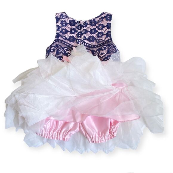 Baby Girl Dress w/ Tutu 12 Months 2 Pieces 1st Birthday Photos AMERICAN PRINCESS - Picture 3 of 7